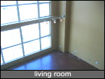 view of living room from loft