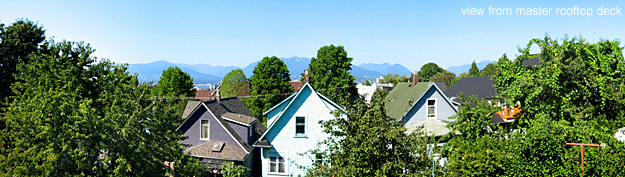 panoramic view from rooftop deck